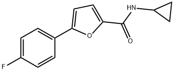 N-cyclopropyl-5-(4-fluorophenyl)furan-2-carboxa
mide Structural