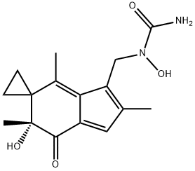 Urea, N-[[(6'R)-6',7'-dihydro-6'-hydroxy-2',4',6'-trimethyl-7'-oxospiro[cyclopropane-1,5'-[5H]inden]-3'-yl]methyl]-N-hydroxy- Structural