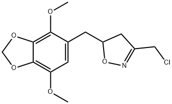 Isoxazole, 3-(chloromethyl)-5-[(4,7-dimethoxy-1,3-benzodioxol-5-yl)methyl]-4,5-dihydro- Structural