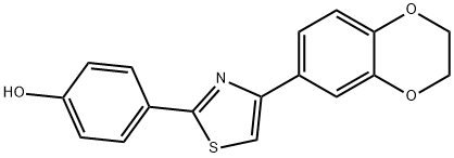 JR-6635, 4-(4-(2,3-Dihydrobenzo[b][1,4]dioxin-7-yl)thiazol-2-yl)phenol, 97% Structural