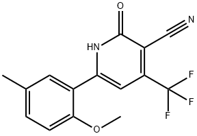 JR-6979, 4-(Trifluoromethyl)-2-hydroxy-6-(2-methoxy-5-methylphenyl)pyridine-3-carbonitrile, 97% Structural