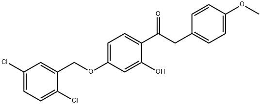 JR-7028, 1-(4-(2,5-Dichlorobenzyloxy)-2-hydroxyphenyl)-2-(4-methoxyphenyl)ethanone, 97% Structural