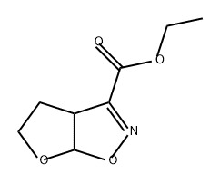 Furo[3,2-d]isoxazole-3-carboxylic acid, 3a,4,5,6a-tetrahydro-, ethyl ester Structural