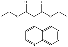 Propanedioic acid, 2-(4-quinolinyl)-, 1,3-diethyl ester Structural