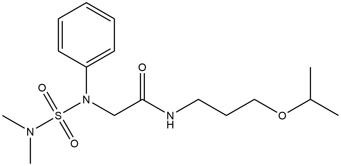 N~2~-(dimethylsulfamoyl)-N~2~-phenyl-N-[3-(propan-2-yloxy)propyl]glycinamide Structural