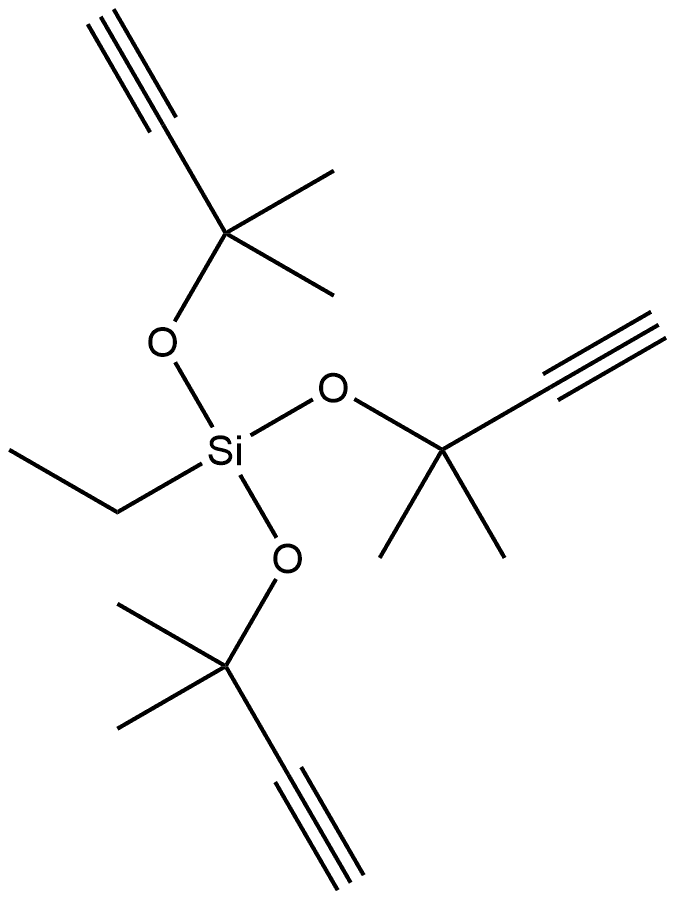 Silane, tris[(1,1-dimethyl-2-propyn-1-yl)oxy]ethyl- Structural