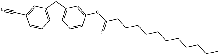Dodecanoic acid, 7-cyano-9H-fluoren-2-yl ester Structural