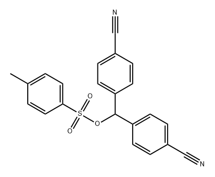 Benzonitrile, 4,4'-[[[(4-methylphenyl)sulfonyl]oxy]methylene]bis- Structural