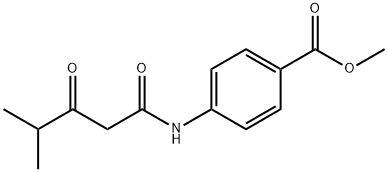Benzoic acid, 4-[(4-methyl-1,3-dioxopentyl)amino]-, methyl ester Structural