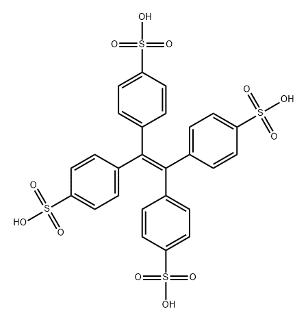 Benzenesulfonic acid, 4,4',4'',4'''-(1,2-ethenediylidene)tetrakis- Structural