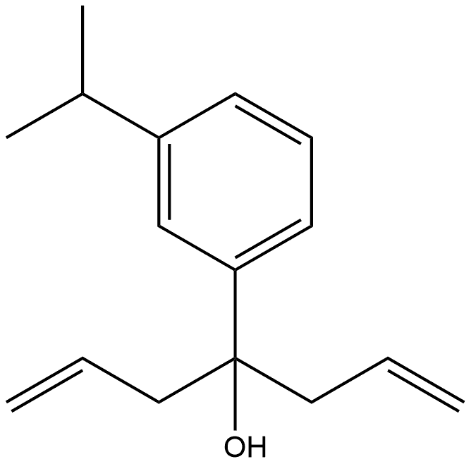 Benzenemethanol, 3-(1-methylethyl)-α,α-di-2-propen-1-yl- Structural