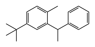 Benzene, 4-(1,1-dimethylethyl)-1-methyl-2-(1-phenylethyl)- Structural