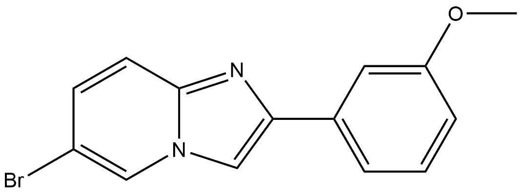 Imidazo[1,2-a]pyridine, 6-bromo-2-(3-methoxyphenyl)- Structural