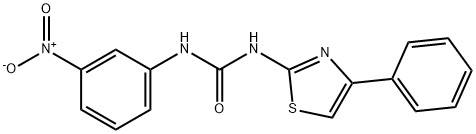 Urea, N-(3-nitrophenyl)-N'-(4-phenyl-2-thiazolyl)- Structural