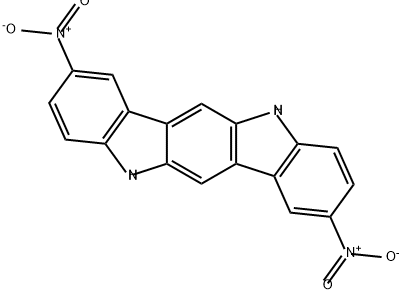 Indolo[3,2-b]carbazole, 5,11-dihydro-2,8-dinitro- Structural