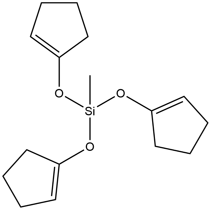 Silane, tris(1-cyclopenten-1-yloxy)methyl- (9CI) Structural