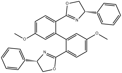 Oxazole, 2,2'-(5,5'-dimethoxy[1,1'-biphenyl]-2,2'-diyl)bis[4,5-dihydro-4-phenyl-, (4S,4'S)- Structural