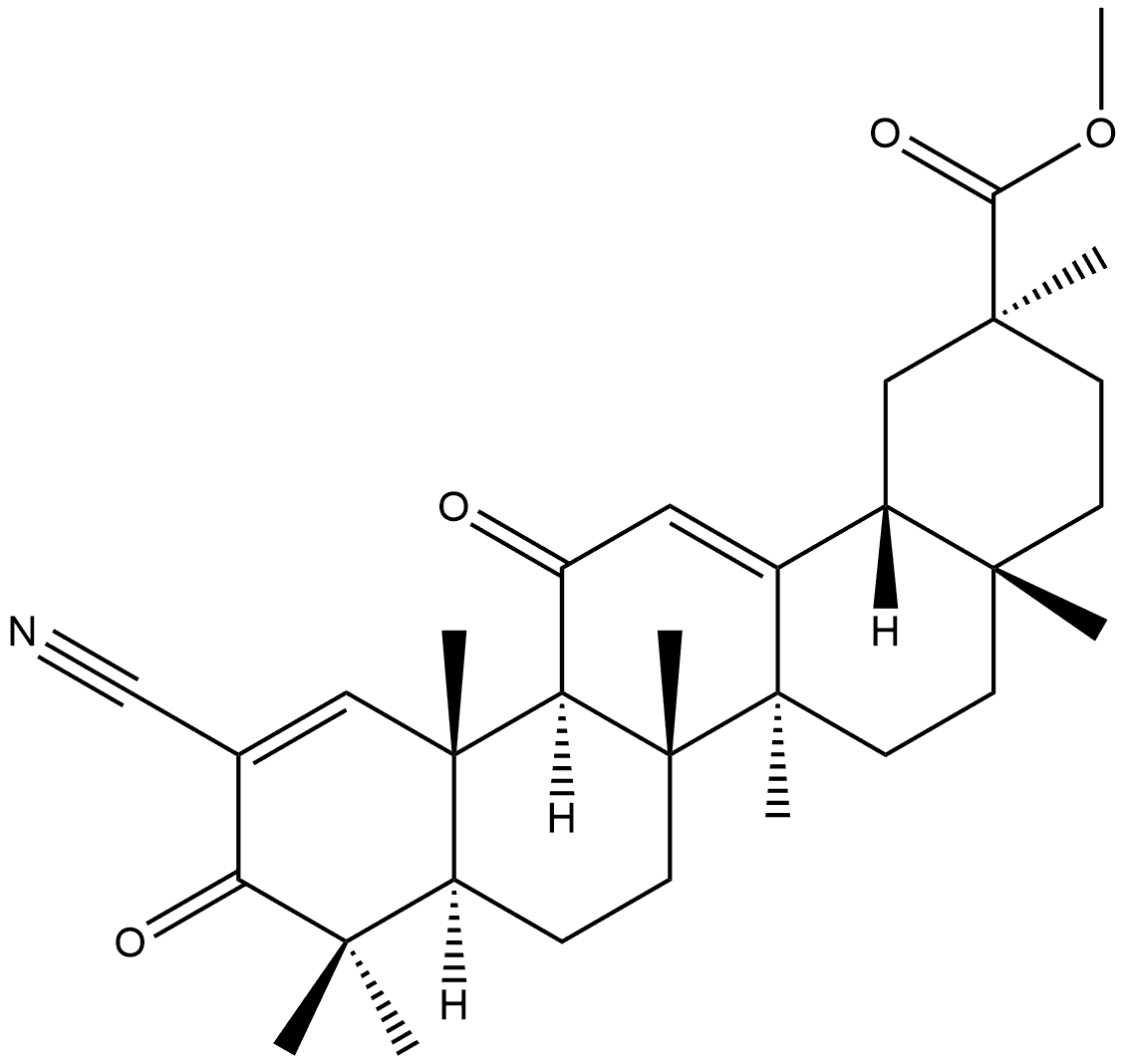 Oleana-1,12-dien-29-oic acid, 2-cyano-3,11-dioxo-, methyl ester, (20β)- Structural