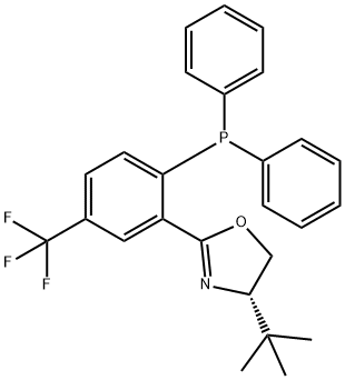 Oxazole, 4-(1,1-dimethylethyl)-2-[2-(diphenylphosphino)-5-(trifluoromethyl)phenyl]-4,5-dihydro-, (4S)- Structural