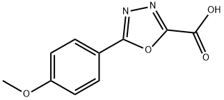 JR-13665, 5-(4-Methoxyphenyl)-1,3,4-oxadiazole-2-carboxylic acid, 97% Structural