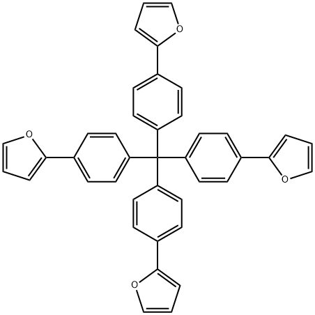 Furan, 2,2',2'',2'''-(methanetetrayltetra-4,1-phenylene)tetrakis- Structural