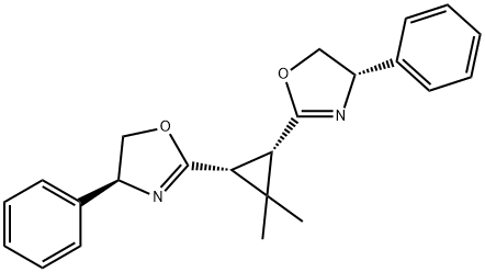 Oxazole, 2,2'-[(1R,2S)-3,3-dimethyl-1,2-cyclopropanediyl]bis[4,5-dihydro-4-phenyl-, (4S,4'S)- Structural