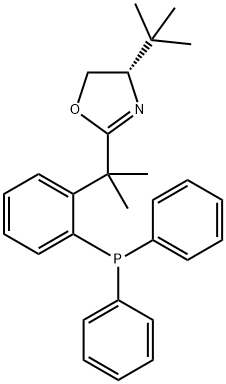 Oxazole, 4-(1,1-dimethylethyl)-2-[1-[2-(diphenylphosphino)phenyl]-1-methylethyl]-4,5-dihydro-, (4S)- Structural