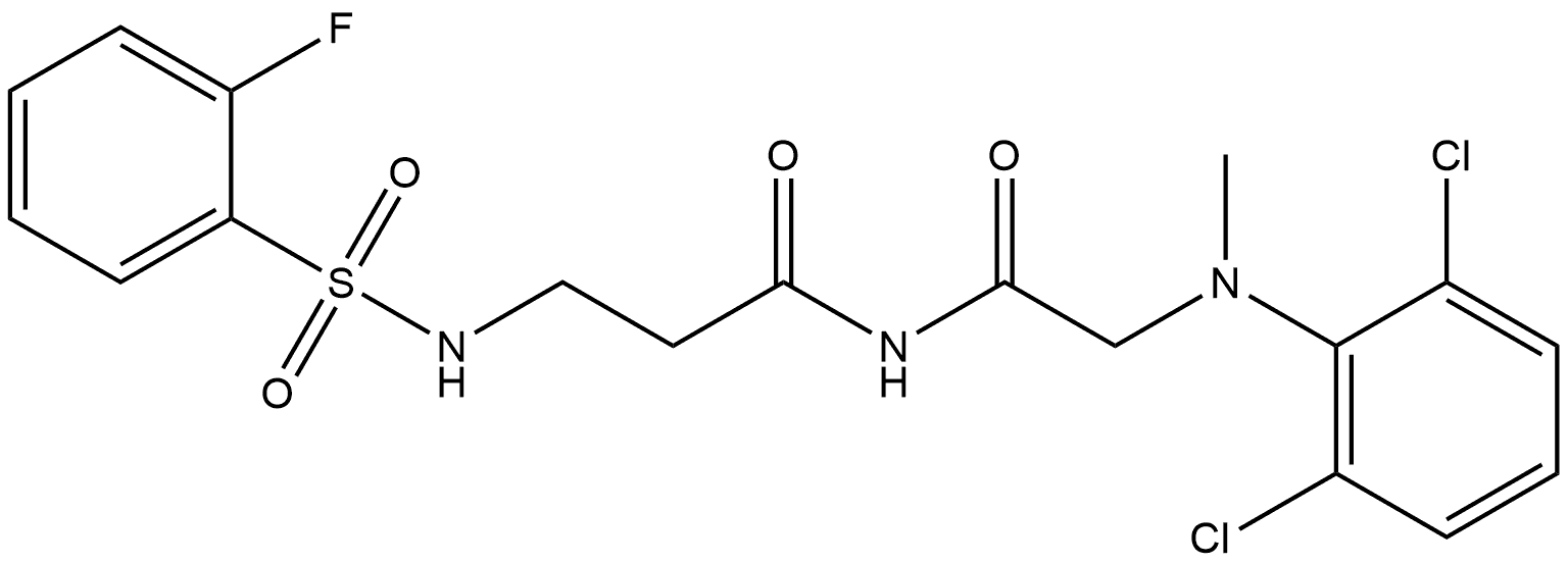 Glycinamide, N-[(2-fluorophenyl)sulfonyl]-β-alanyl-N-(2,6-dichlorophenyl)-N2-methyl- Structural
