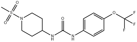 Urea, N-[1-(methylsulfonyl)-4-piperidinyl]-N'-[4-(trifluoromethoxy)phenyl]- Structural