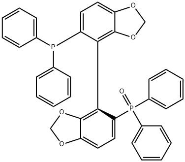 Phosphine oxide, [(4S)-5'-(diphenylphosphino)[4,4'-bi-1,3-benzodioxol]-5-yl]diphenyl- Structural