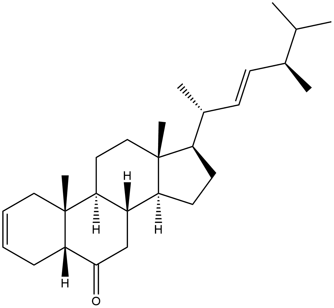 Ergosta-2,22-dien-6-one, (5β,22E)- (9CI) Structural