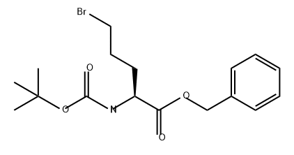 L-Norvaline, 5-bromo-N-[(1,1-dimethylethoxy)carbonyl]-, phenylmethyl ester Structural