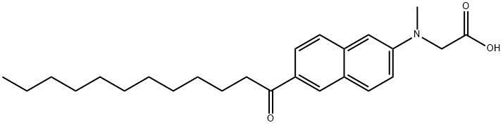 Glycine, N-methyl-N-[6-(1-oxododecyl)-2-naphthalenyl]- Structural