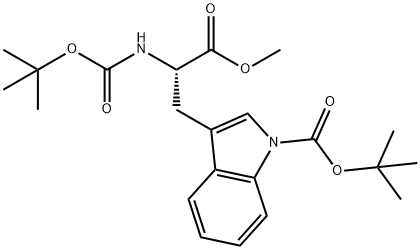 L-Tryptophan, N,1-bis[(1,1-dimethylethoxy)carbonyl]-, methyl ester Structural