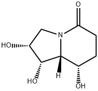 Hexahydro-1,2,8-trihydroxy-[1S(1a,2a,8a,8ab)]-5(1H)-indolizinone Structural