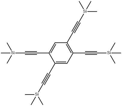 Benzene, 1,2,4,5-tetrakis[2-(trimethylsilyl)ethynyl]- Structural