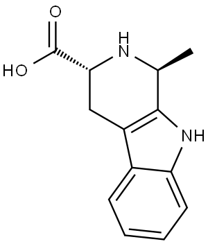 rel-(1R,3S)-2,3,4,9-Tetrahydro-1-methyl-1H-pyrido[3,4-b]indole-3-carboxylic acid Structural