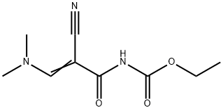 Ethyl [(2Z)-2-cyano-3-(dimethylamino)prop-2-enoyl]carbamate Structural