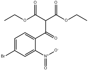 Propanedioic acid, 2-(4-bromo-2-nitrobenzoyl)-, 1,3-diethyl ester Structural