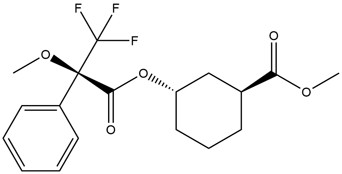 Benzeneacetic acid, α-methoxy-α-(trifluoromethyl)-, 3-(methoxycarbonyl)cyclohexyl ester, [1S-[1α(S*),3β]]- (9CI) Structural
