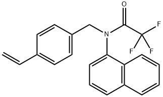 N-[(4-Ethenylphenyl)methyl]-2,2,2-trifluoro-N-1-naphthalenylacetamide Structural
