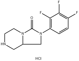 Imidazo[1,5-a]pyrazin-3(2H)-one, hexahydro-2-(2,3,4-trifluorophenyl)-, hydrochloride (1:1) Structural