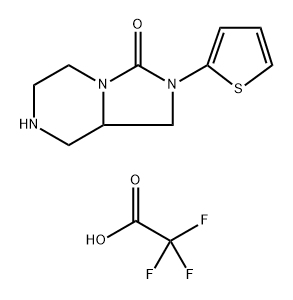 Imidazo[1,5-a]pyrazin-3(2H)-one, hexahydro-2-(2-thienyl)-, 2,2,2-trifluoroacetate (1:1) Structural