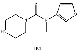 Imidazo[1,5-a]pyrazin-3(2H)-one, hexahydro-2-(3-thienyl)-, hydrochloride (1:1) Structural