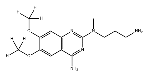 d6-N2-(3-amino-propyl)-6,7-dimethoxy-N2-methyl-quinazoline-2,4-diamine Structural