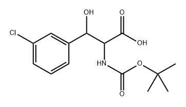 DL-threo-2-[(tert-butoxycarbonyl)amino]-3-(3-chlorophenyl)-3-hydroxypropanoic acid Structural