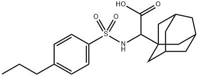 Tricyclo[3.3.1.13,7]decane-1-acetic acid, α-[[(4-propylphenyl)sulfonyl]amino]- Structural