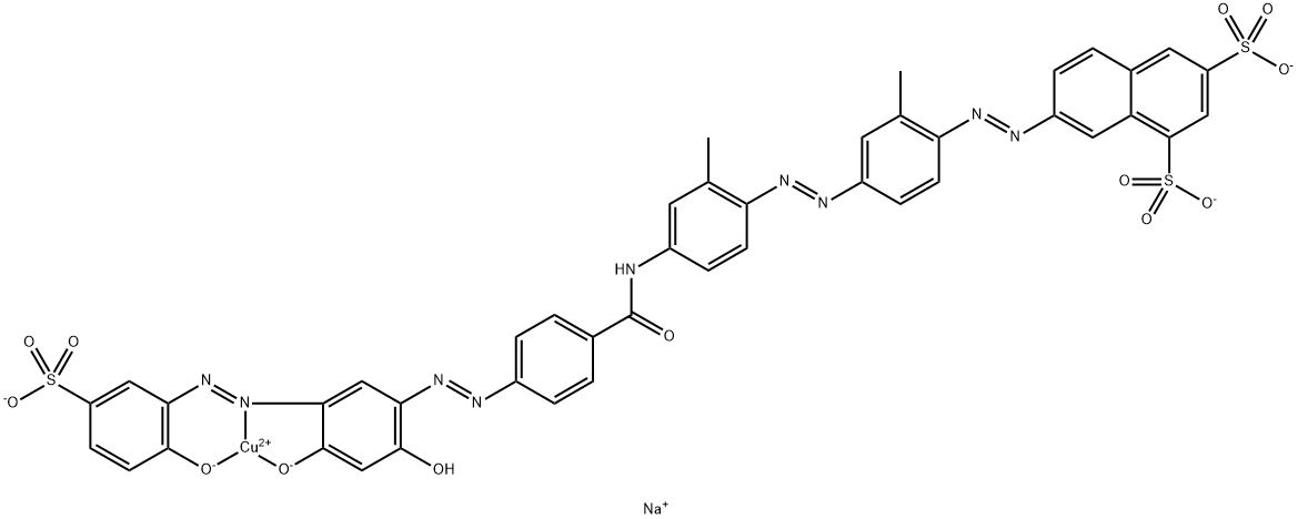 trisodium [7-[[4-[[4-[[4-[[2,4-dihydroxy-5-[(2-hydroxy-5-sulphophenyl)azo]phenyl]azo]benzoyl]amino]-o-tolyl]azo]-o-tolyl]azo]naphthalene-1,3-disulphonato(5-)]cuprate(3-)