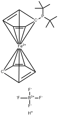 Di-t-butylphosphinoferrocene tetrafluoroborate Structural
