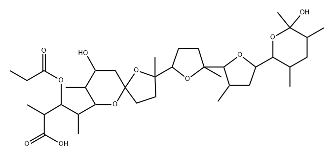 16-Deethyl-3-O-demethyl-26-deoxy-16-methyl-3-O-(1-oxopropyl)monensin